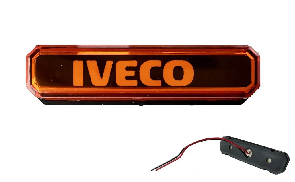 Πορτοκαλί φως LED θέσης με επιγραφή – 12V/24V