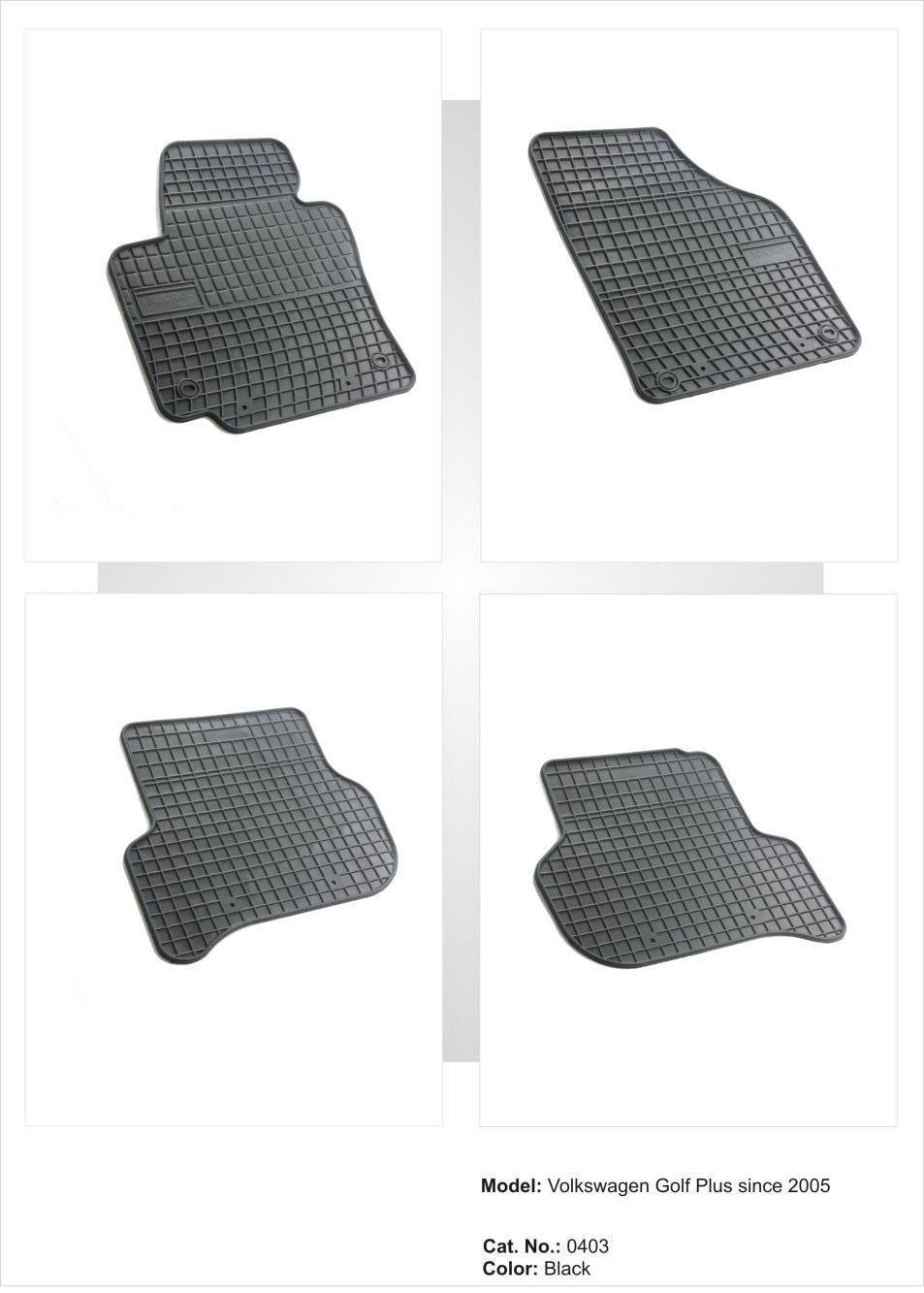 Гумени стелки за Vw Golf 5 plus / Seat Altea (2005-2011)