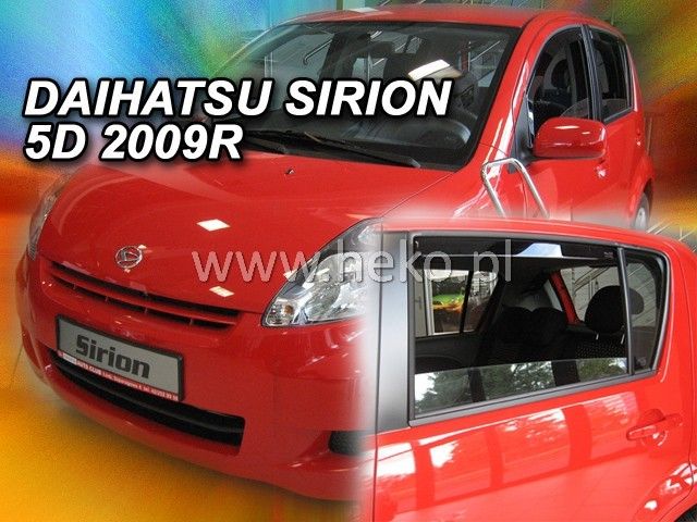 Ανεμοθραύστες για DAIHATSU SIRION (2005+) / SUBARU JUSTY (2007 - 2011) 5 πόρτες - 4 τεμ. εμπρός και πίσω