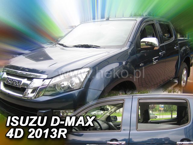 Ανεμοθραύστες για ISUZU D-MAX (2012+) 4 πόρτες - 4τμχ. εμπρός και πίσω