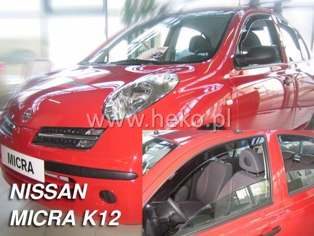 Ανεμοθραύστες για NISSAN MICRA (2002-2010) 5 θύρες - 4 τεμάχια εμπρός και πίσω