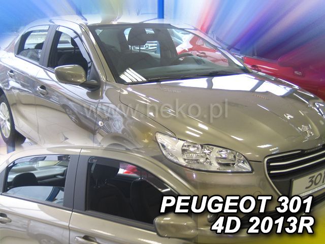 Ανεμοθραύστες για PEUGEOT 301 (2013+) Sedan - 4 τεμάχια εμπρός και πίσω