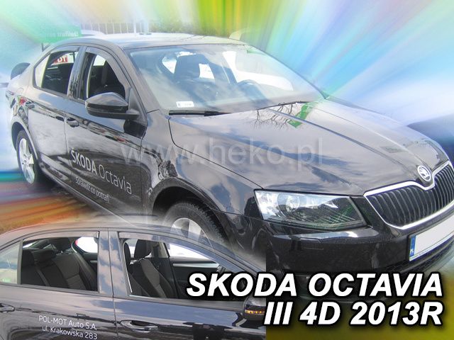 Deflectoare de vânt pentru SKODA OCTAVIA (2013+) Combi - 4 buc. față și spate