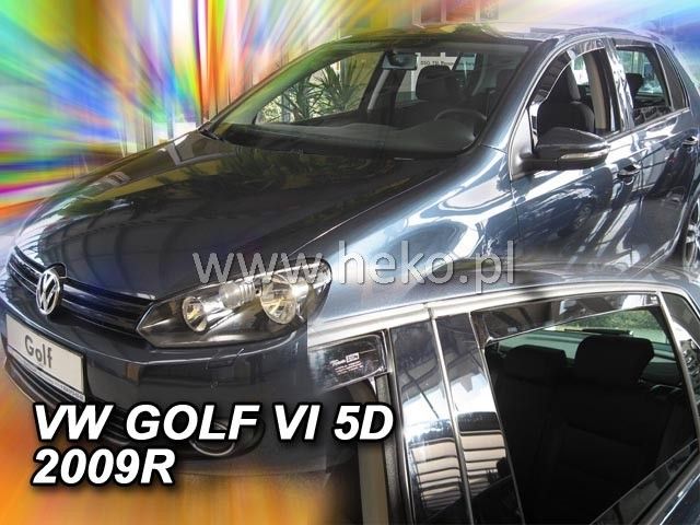 Ανεμοθραύστες για VW GOLF 6 (2008-2012) 5 θυρών - 4τμχ. εμπρός και πίσω