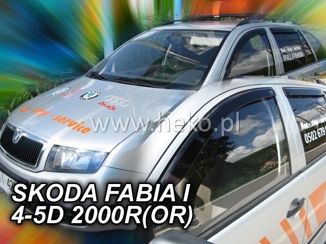 Deflectoare de vânt pentru SKODA FABIA (2000-2007) sau 4/5 uși - 2 buc. față adezive