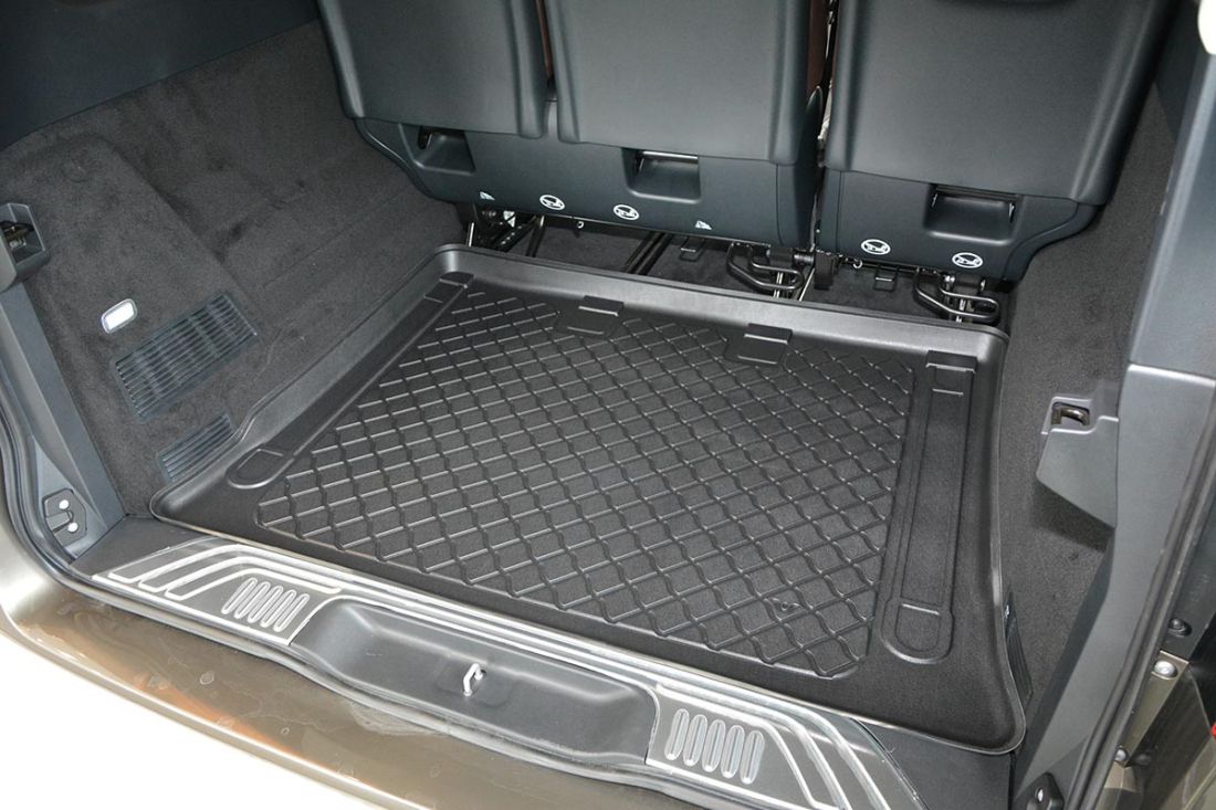 Ελαστικό πατάκι πορτμπαγκάζ για Mercedes Vito Tourer (2014+) / V-Class W447 Extra Long (μεταξόνιο 3.430 mm, μήκος οχήματος 5.370 mm) πίσω από την 3η σειρά καθισμάτων