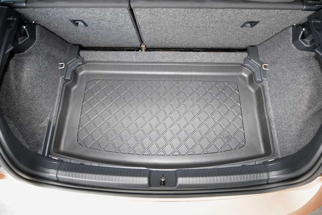 Гумирана стелка за багажник за Volkswagen Polo VI (2017+) 5 doors lower boot; adjustable boot floor in the lowest position