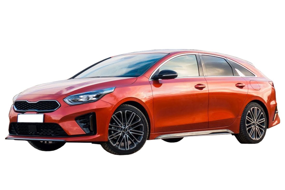 Covoraș de portbagaj cauciucat pentru Kia ProCeed Shooting Brake (2018+) inclusiv modelele cu șine, aripă dreaptă detașabilă pentru difuzoare suplimentare (aripă mai scurtă)