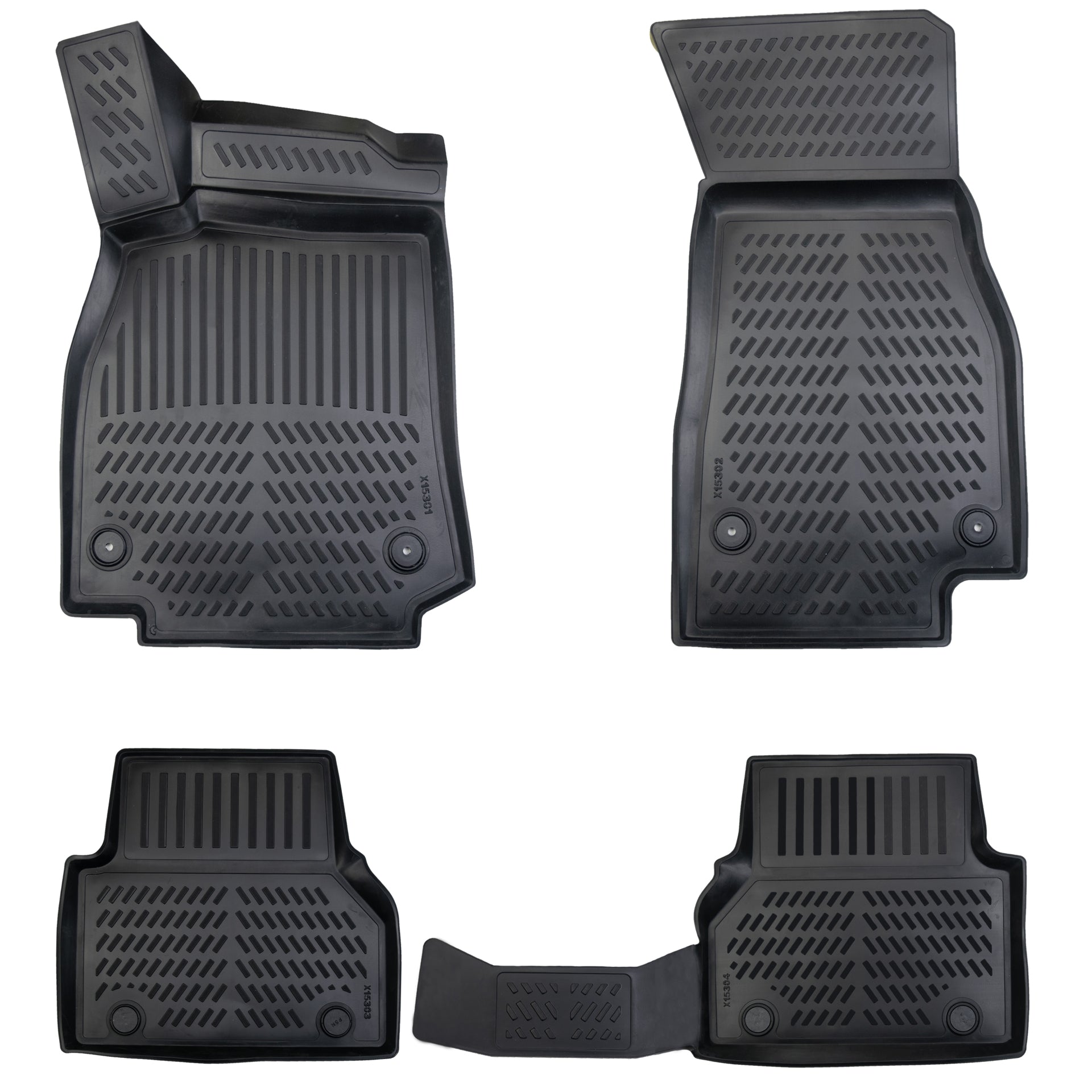Set 4 buc. Covorașe auto de cauciuc 3D din TPE X-Series pentru AUDI A6 C8 2018+