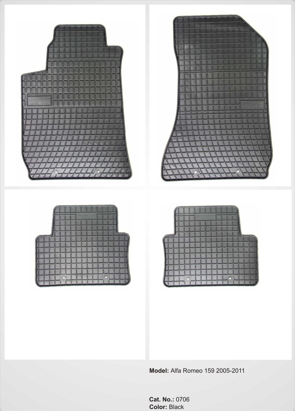 Λαστιχένια πατάκια για Alfa Romeo 159 (05-11)