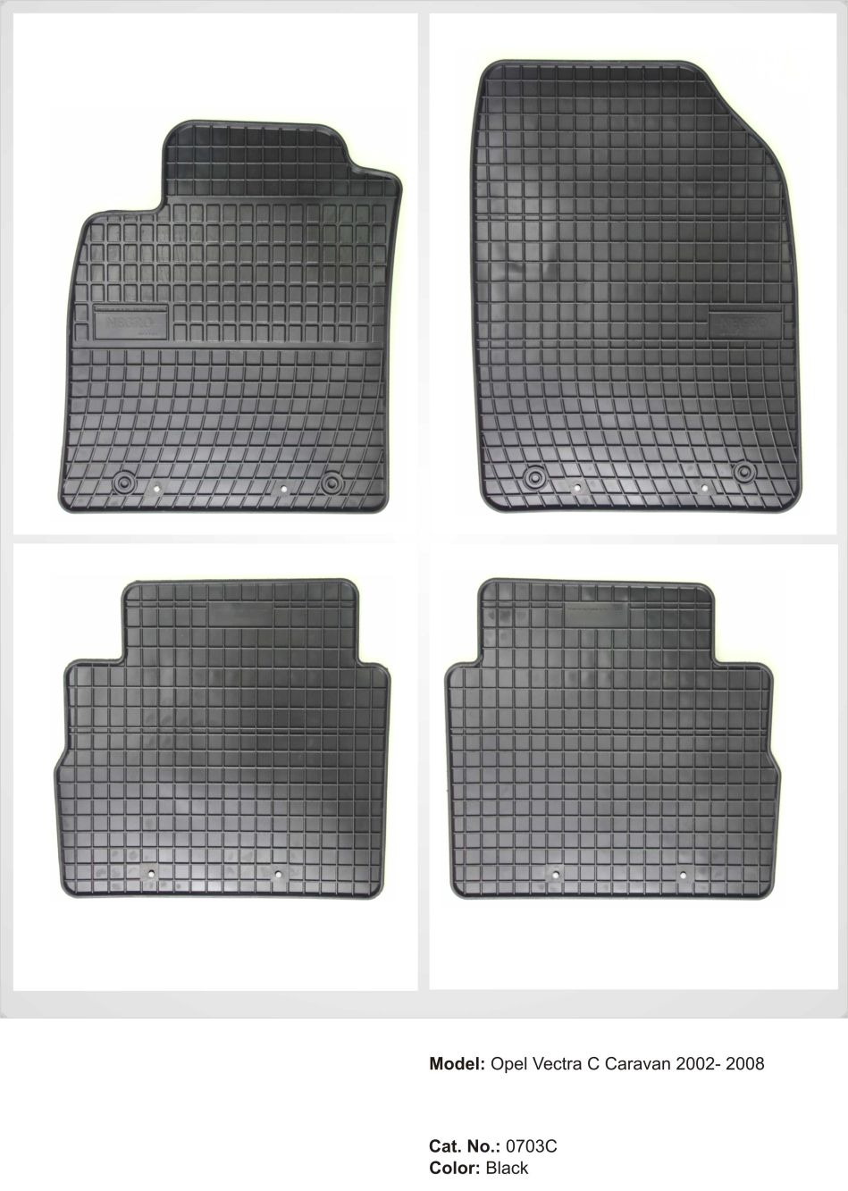 Πατάκια από καουτσούκ για Opel Signum / Vectra C (2003-2008)