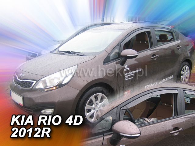 Ανεμοθραύστες για KIA RIO (2012-2017) Sedan - 4 τεμάχια εμπρός και πίσω