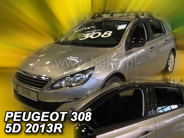 Ανεμοθραύστες για PEUGEOT 308 (2013+) 5 θύρες - 4 τεμάχια εμπρός και πίσω
