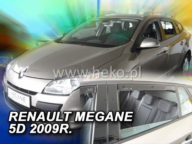 Ανεμοθραύστες για RENAULT MEGANE / GRANDTOUR (2009-2016) Combi - 4 τεμ. εμπρός και πίσω