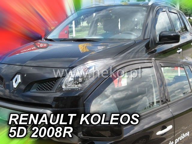 Ανεμοθραύστες / Ανεμοεκτροπείς για RENAULT KOLEOS (2008+) 4τμχ. εμπρός και πίσω