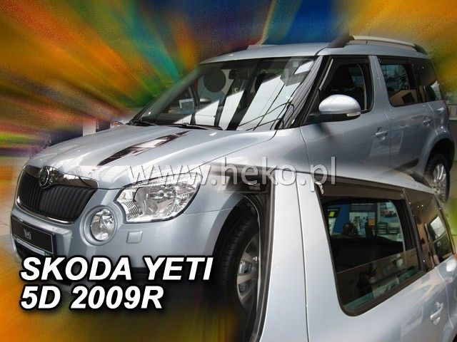 Deflectoare pentru geamuri SKODA YETI (2009+) 4 bucăți, față și spate