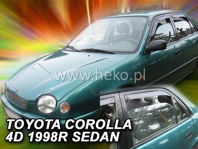 Ανεμοθραύστες για TOYOTA COROLLA (1997-2001) 4 πόρτες σεντάν - 4τμχ. εμπρός και πίσω