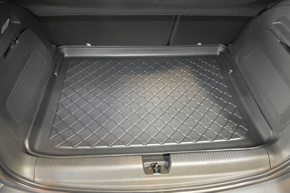 Tavă portbagaj cauciucată pentru Opel Crossland X (2017+) / Citroen C3 Aircross II SUV/5 (2017+) portbagaj superior; pentru podea portbagaj ajustabilă (Flex Floor)