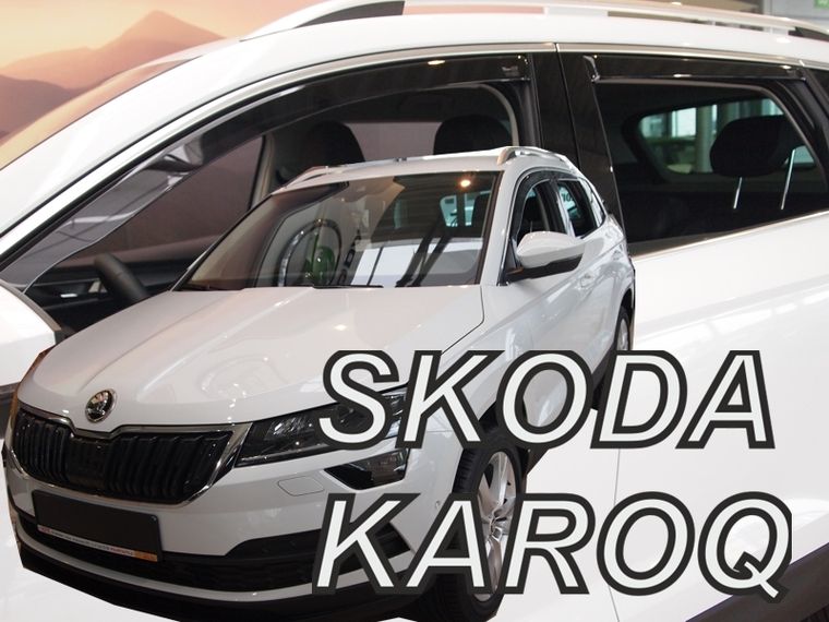 Deflectoare de vânt pentru SKODA KAROQ (2017+) 4 buc. față și spate