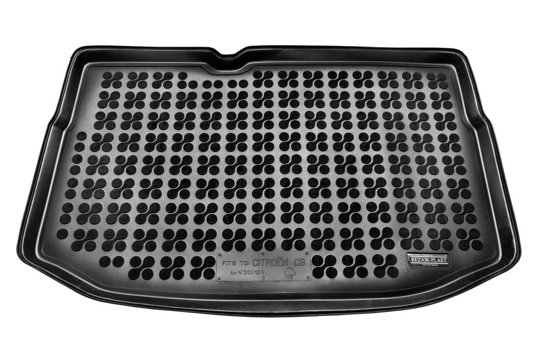 COVORAS DE CAUCIUC PORTBAGAJ PENTRU CITROEN C3 (2009 - 2016) WITH A REGULAR SPARE TIRE - REZAW PLAST