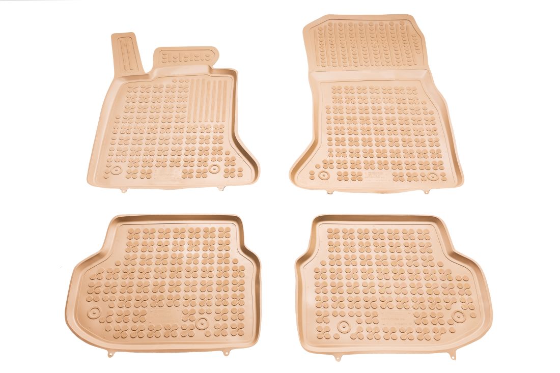 Λαστιχένια πατάκια για BMW Σειρά 5 F10 / F11 (2010-2013) - τύπου σκάφης μπεζ