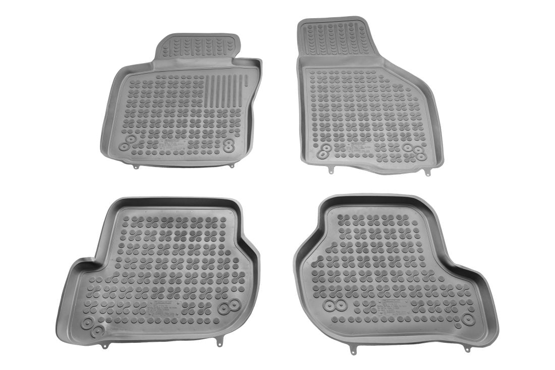Λαστιχένια πατάκια για VW Golf 5 / Golf 6 / Jetta / Seat Leon (2004-2012) / Scirocco / Octavia 2 (2004-2013) - τύπου "λεκάνη" γκρι