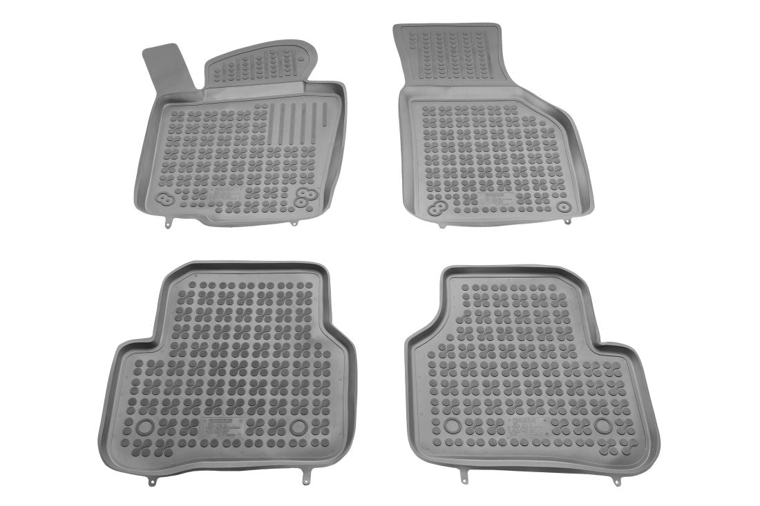 Covorașe de cauciuc pentru VW Passat B6 / B7 (2005-2014) / Tiguan (2007-2016) / Jetta (2011+) - tip tavă, gri