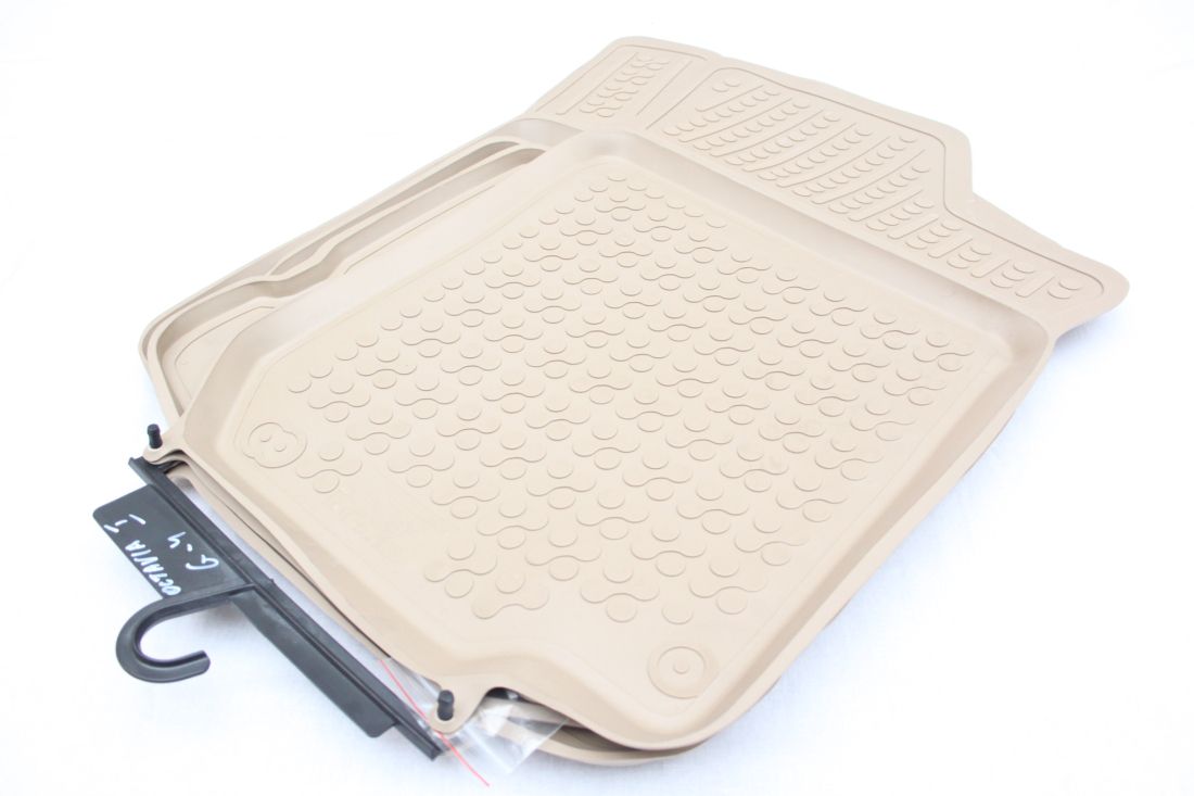Λαστιχένια πατάκια για Golf 4 / Bora / Beetle / Jetta / Skoda Octavia 1 (1997-2010) / Seat Leon / Seat Toledo (1999-2005) - τύπου σκάφης μπεζ
