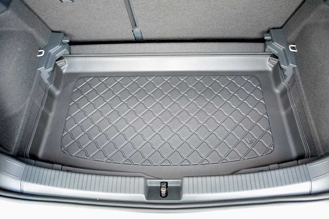 Λαστιχένιο πατάκι πορτμπαγκάζ για Volkswagen T-Cross (2019+) κάτω πάτωμα πορτμπαγκάζ· ρυθμιζόμενο πάτωμα πορτμπαγκάζ στην χαμηλότερη θέση