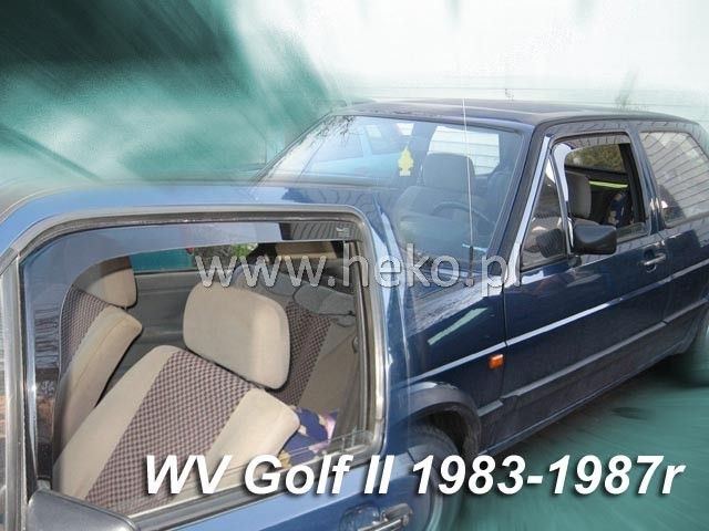 Deflectoare pentru VW GOLF 2 (1983-1987) (cu geamul mic) 4 uși - 2 bucăți doar pentru partea din față sus