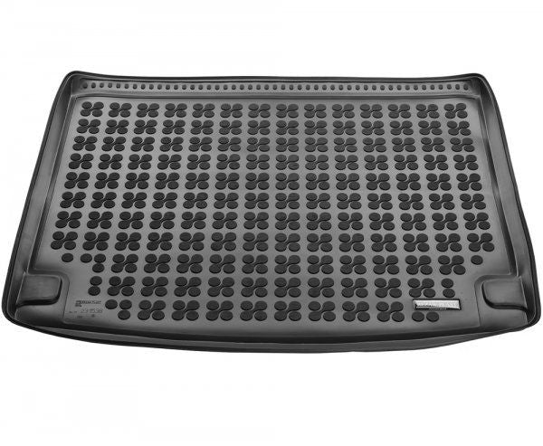 COVORAJ CAUCIUC PORTBAGAJ SKODA KAROQ (2017+) VERSIUNE 4X4, CU ROATA DE REZERVĂ DE DIMENSIUNI ATIPICE (SLIM, MAI MICĂ DECÂT ANVELOPELE STANDARD) - REZAW PLAST