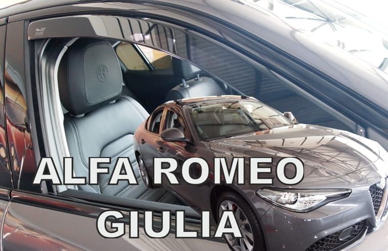 Deflectoare de vânt pentru ALFA ROMEO GIULIA (2016+) - 2 bucăți față
