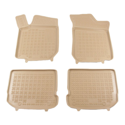 Λαστιχένια πατάκια για Golf 4 / Bora / Beetle / Jetta / Skoda Octavia 1 (1997-2010) / Seat Leon / Seat Toledo (1999-2005) - τύπου σκάφης μπεζ